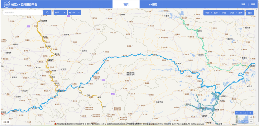 嘉陵江四川段电子航道图上线